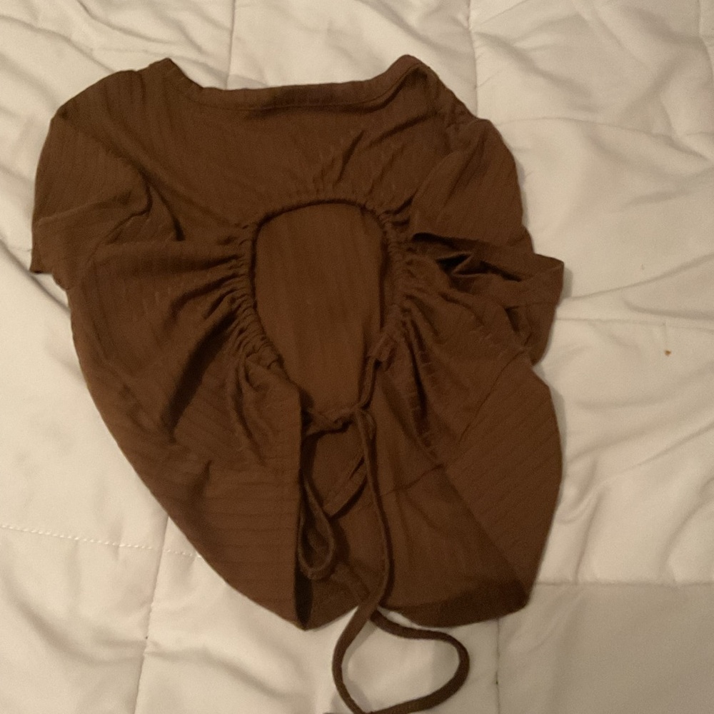 Brown Ruched Women's Top